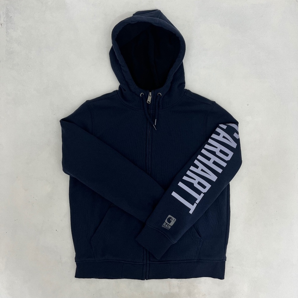 Carhartt Rain Defender Boy’s Size Medium Sweatshirt Hoodie Navy Blue Long Sleeve